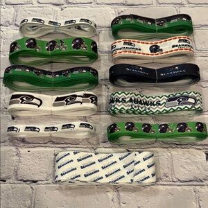 Seattle Seahawks Craft Ribbon - Green, White, Navy Logos - 60+ Yards